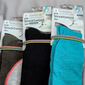 Smartwool Women's Ski Socks - Black, Gray, and Teal